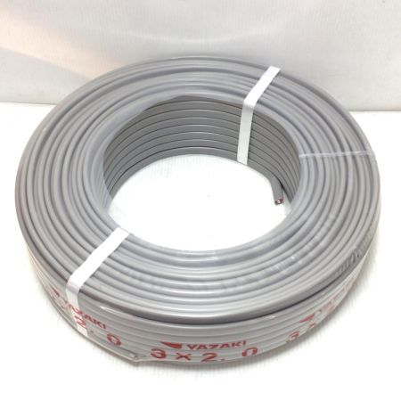  YAZAKI VVFケーブル 未使用品(S) 3芯 2.0mm×100m 2025年10月(令和7年)