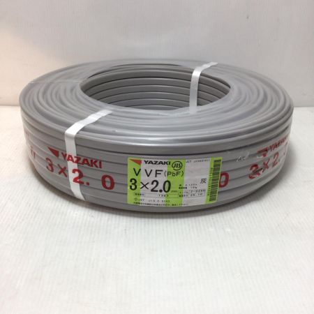 YAZAKI VVFケーブル 未使用品(S) 3芯 2.0mm×100m 2025年10月(令和7年)