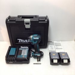 ΘΘ MAKITA マキタ インパクトドライバ 未使用品(S) 充電器・充電池2個・ケース付 コードレス式 18v 6.0Ah 741442 TD173DRGX ブルー Sランク
