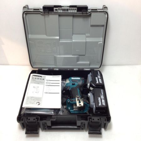  MAKITA マキタ インパクトドライバ 未使用品(S) 充電器・充電池2個・ケース付 コードレス式 18v 6.0Ah 741442 TD173DRGX ブルー