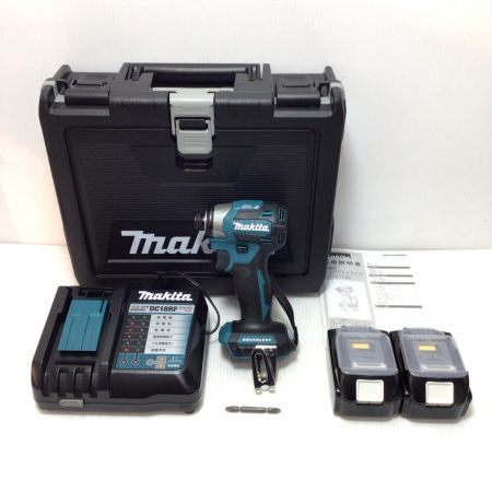 MAKITA マキタ インパクトドライバ 未使用品(S) 充電器・充電池2個・ケース付 コードレス式 18v 706924 TD173DRGX ブルー