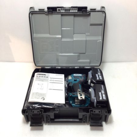  MAKITA マキタ インパクトドライバ 未使用品(S) 充電器・充電池2個・ケース付 コードレス式 18v 706924 TD173DRGX ブルー