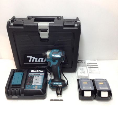  MAKITA マキタ インパクトドライバ 未使用品(S) 充電器・充電池2個・ケース付 コードレス式 18v 725986 TD173DRGX ブルー