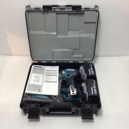  MAKITA マキタ インパクトドライバ 未使用品(S) 充電器・充電池2個・ケース付 コードレス式 18v 725986 TD173DRGX ブルー