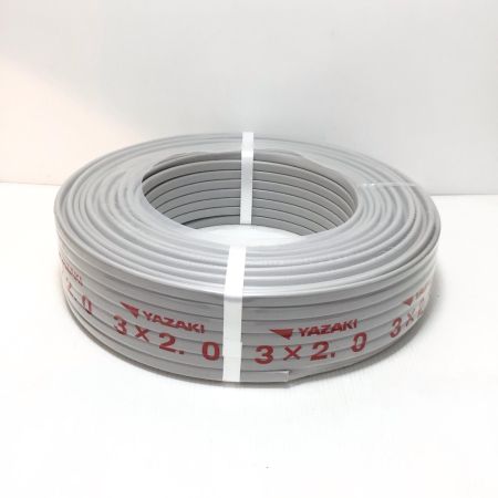  YAZAKI VVFケーブル 未使用品(S) 3芯 2.0mm×100m 2024年2月(令和6年)