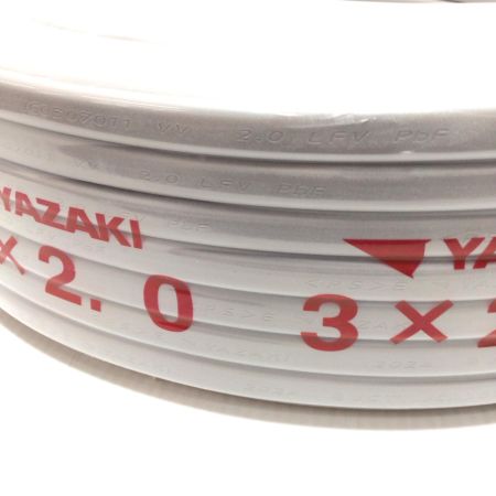  YAZAKI VVFケーブル 未使用品(S) 3芯 2.0mm×100m 2024年2月(令和6年)