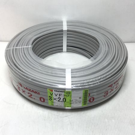  YAZAKI VVFケーブル 未使用品(S) 3芯 2.0mm×100m 2025年6月(令和7年)