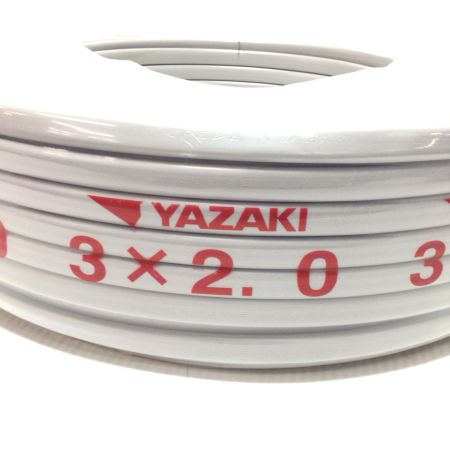  YAZAKI VVFケーブル 未使用品(S) 3芯 2.0mm×100m 2025年6月(令和7年)