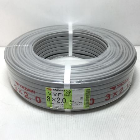  YAZAKI VVFケーブル 未使用品(S) 3芯 2.0mm×100m 2024年6月(令和6年)