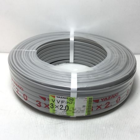  YAZAKI VVFケーブル  未使用品(S) 3芯 2.0mm×100m 2024年8月(令和6年)