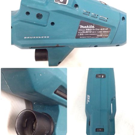  MAKITA マキタ ドライウォールサンダ 程度B 充電器・充電池1個・ケース付 コードレス式 18v 充電8回 8908 使用感有 SL801D ブルー