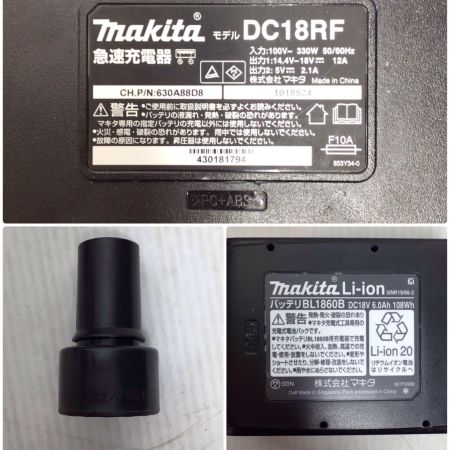  MAKITA マキタ ドライウォールサンダ 程度B 充電器・充電池1個・ケース付 コードレス式 18v 充電8回 8908 使用感有 SL801D ブルー