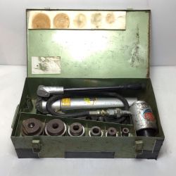 ΘΘ CACTUS 手動油圧式パンチャー 程度B コマ8個(B70・A63・51×2・39・31・25・19)・ボルト2本・スリーブ3個・ケース付 CP-3 Bランク