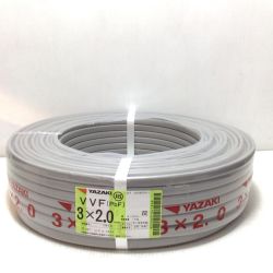 ΘΘ YAZAKI VVFケーブル 未使用品(S) 3芯 2.0mm×100m 2025年9月(令和7年) Sランク