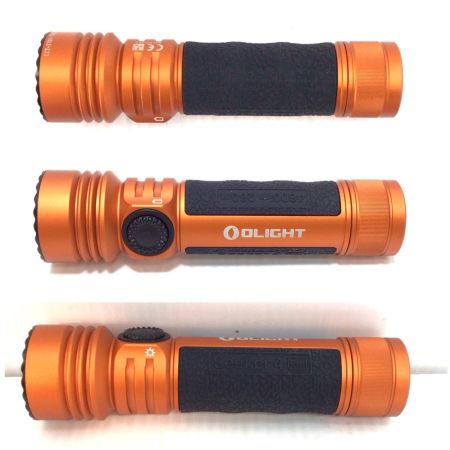  OLIGHT 懐中電灯 程度A 充電ケーブル・ホルダー付 N81600902 美品 Seeker4 Pro オレンジ