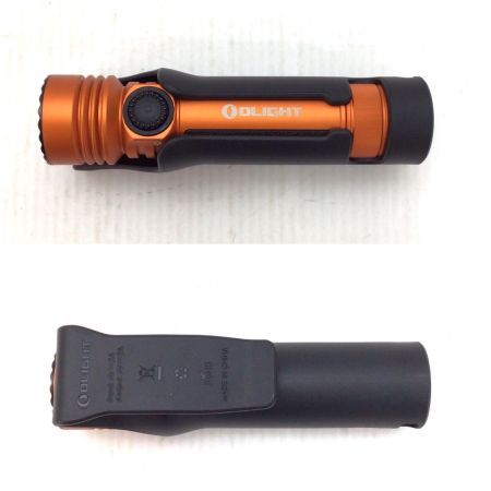 OLIGHT 懐中電灯 程度A 充電ケーブル・ホルダー付 N81600902 美品 Seeker4 Pro オレンジ