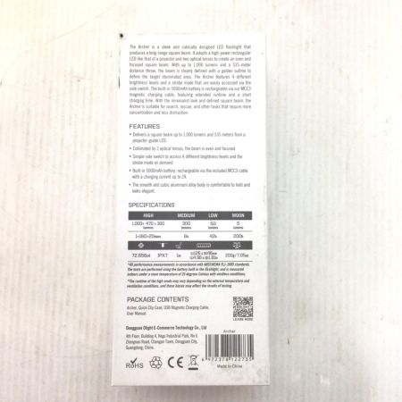  OLIGHT 懐中電灯 程度A 充電ケーブル・ホルダー付 LA2000392 美品 ARCHER ブラック