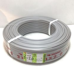 ΘΘ YAZAKI VVFケーブル 未使用品(S) 3芯 2.0mm×100m 2025年10月(令和7年) Sランク