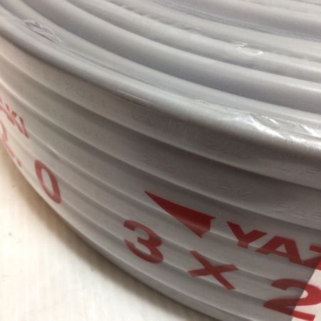  YAZAKI VVFケーブル 未使用品(S) 3芯 2.0mm×100m 2025年10月(令和7年)