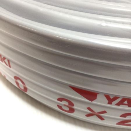  YAZAKI VVFケーブル 未使用品(S) 3芯 2.0mm×100m 2025年9月(令和7年)