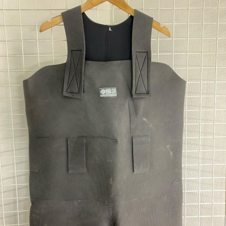  弘進ゴム ネオプレン胴付長 程度B L 27.0cm 水漏れ未チェック ブラック