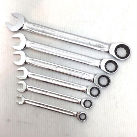  KTC ケーティーシー ラチェットコンビネーションレンチセット 程度B 6本 使用感有 LMSR1-22/19/17/14/12/10