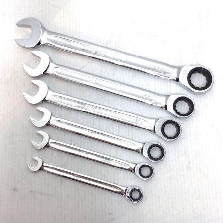  KTC ケーティーシー ラチェットコンビネーションレンチセット 程度B 6本 使用感有 LMSR1-22/19/17/14/12/10