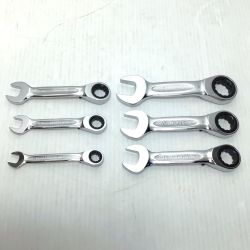 ΘΘ KTC ケーティーシー ショートラチェットコンビネーションレンチセット 程度B 6本 使用感有 LMSR2S-17/15/14/12/10/8 Bランク