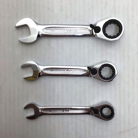  KTC ケーティーシー ショートラチェットコンビネーションレンチセット 程度B 6本 使用感有 LMSR2S-17/15/14/12/10/8