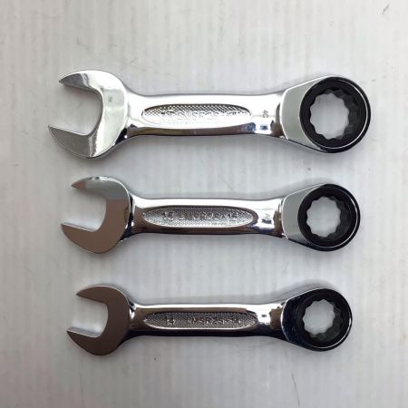  KTC ケーティーシー ショートラチェットコンビネーションレンチセット 程度B 6本 使用感有 LMSR2S-17/15/14/12/10/8