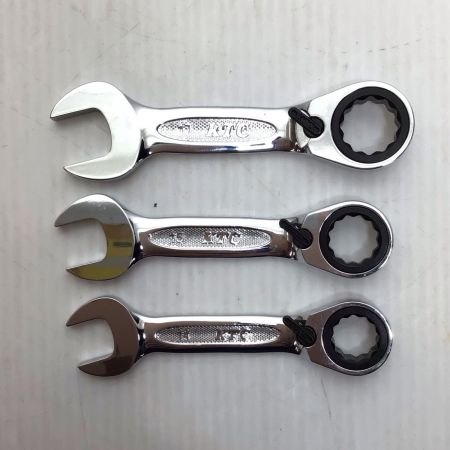  KTC ケーティーシー ショートラチェットコンビネーションレンチセット 程度B 6本 使用感有 LMSR2S-17/15/14/12/10/8