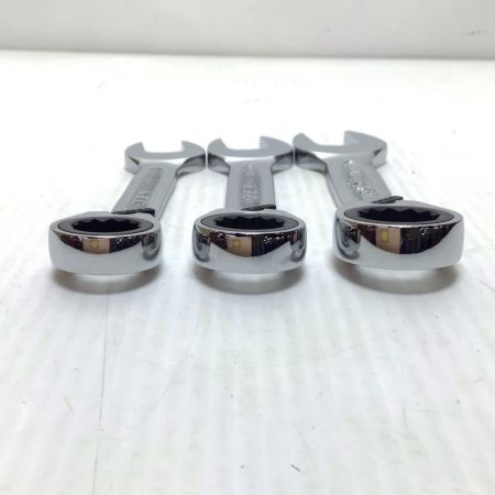  KTC ケーティーシー ショートラチェットコンビネーションレンチセット 程度B 6本 使用感有 LMSR2S-17/15/14/12/10/8