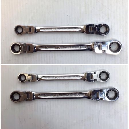  KTC ケーティーシー めがねレンチセット 程度B 4本 使用感有 両頭首振りタイプ LMR1-1719/1214/1012/0810F