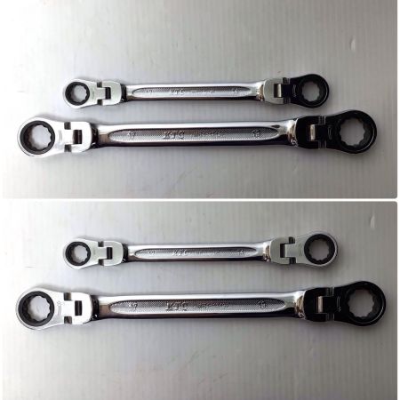  KTC ケーティーシー めがねレンチセット 程度B 4本 使用感有 両頭首振りタイプ LMR1-1719/1214/1012/0810F