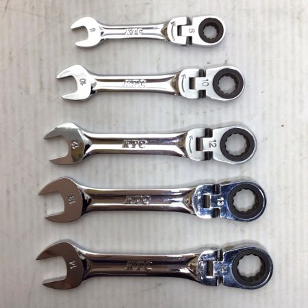  KTC ケーティーシー ショートラチェットコンビネーションレンチセット 程度B 5本 使用感有 MSR2S-14/13/12/11/10F