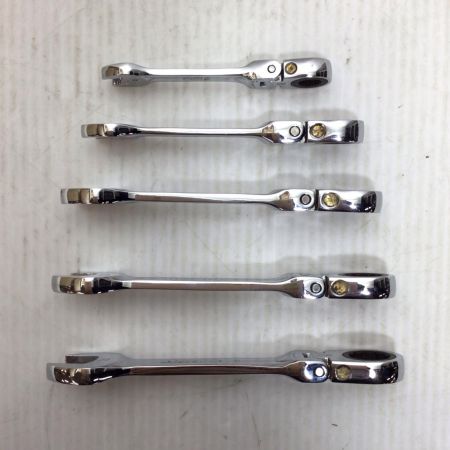  KTC ケーティーシー ショートラチェットコンビネーションレンチセット 程度B 5本 使用感有 MSR2S-14/13/12/11/10F