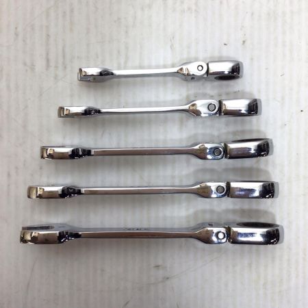  KTC ケーティーシー ショートラチェットコンビネーションレンチセット 程度B 5本 使用感有 MSR2S-14/13/12/11/10F