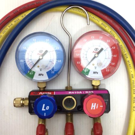  Asada マニホールド 程度B ケース付 R410A/R32