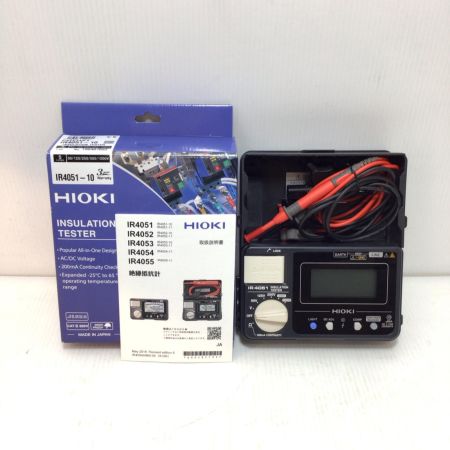  HIOKI 絶縁抵抗計 程度A プローブ・取説付 190407052 IR4051-10
