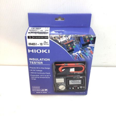  HIOKI 絶縁抵抗計 程度A プローブ・取説付 190407052 IR4051-10