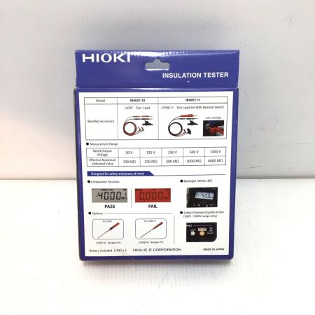  HIOKI 絶縁抵抗計 程度A プローブ・取説付 190407052 IR4051-10
