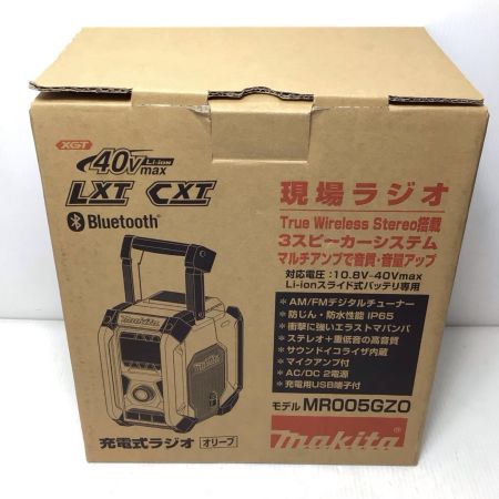  MAKITA マキタ バッテリー式ラジオ 程度A ACアダプター・取説付 コードレス式 40v 00012203 MR005GZO オリーブ