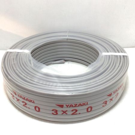  YAZAKI VVFケーブル 未使用品(S) 3芯 2.0mm×100m 2025年6月(令和7年)