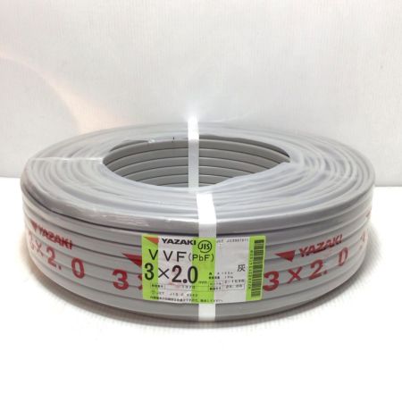  YAZAKI VVFケーブル 未使用品(S) 3芯 2.0mm×100m 2025年6月(令和7年)