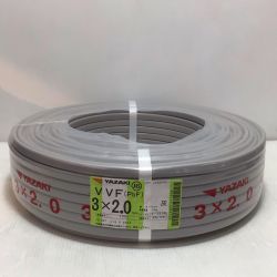 ΘΘ YAZAKI VVFケーブル 未使用品(S) 3芯 2.0mm×100m 2025年6月(令和7年) Sランク