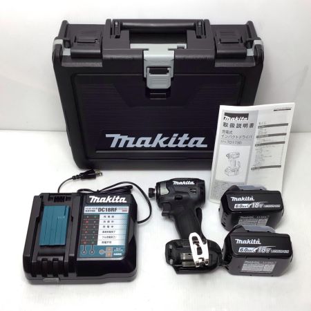  MAKITA マキタ インパクトドライバ 未使用品(S) 充電器・充電池2個・ケース付 コードレス式 18v 697920 TD173DRGXB ブラック