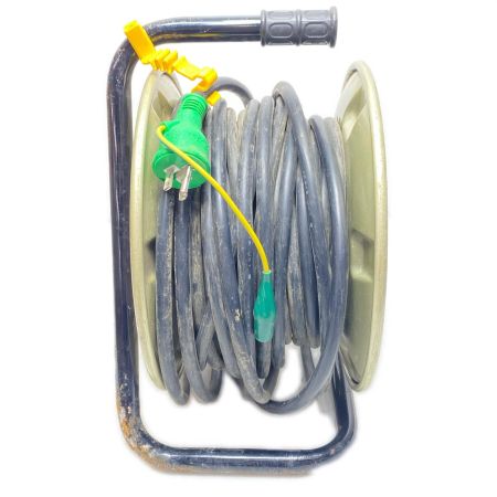  NICHIDO コードリール 3芯 2.0mm×20m 屋内用ブレーカー付き H-NNP-EB24 ゴールド
