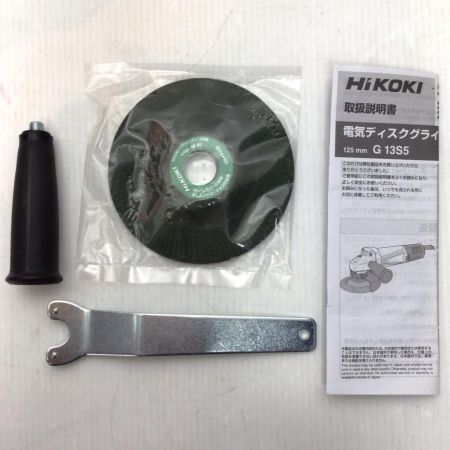  HiKOKI ハイコーキ ディスクグラインダー 未使用品(S) 付属品完備 コード式 125mm M930024 G13S5 グレー