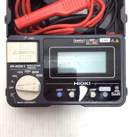  HIOKI 絶縁抵抗計 程度B プローブ・クリップ付 IR4051