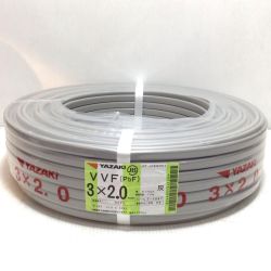 ΘΘ YAZAKI VVFケーブル 未使用品(S) 3芯 2.0mm×100m 2025年9月(令和7年) Sランク